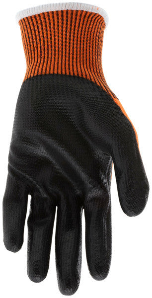 CutPro 13-Gauge Orange HPPE Gloves, Polyurethane-Coated Palm, Touchscreen Compatible