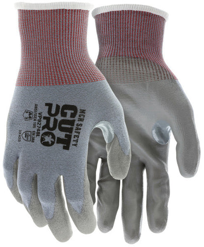 CutPro 18-Gauge HPPE Gloves, PU Coating, Reinforced Thumb, Touchscreen Compatible