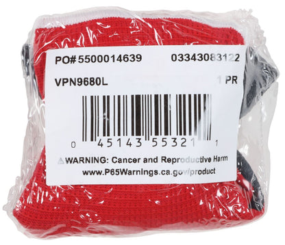 Ninja Flex Coated Gloves, 15 Gauge Red Nylon, Latex Palm and Fingertips