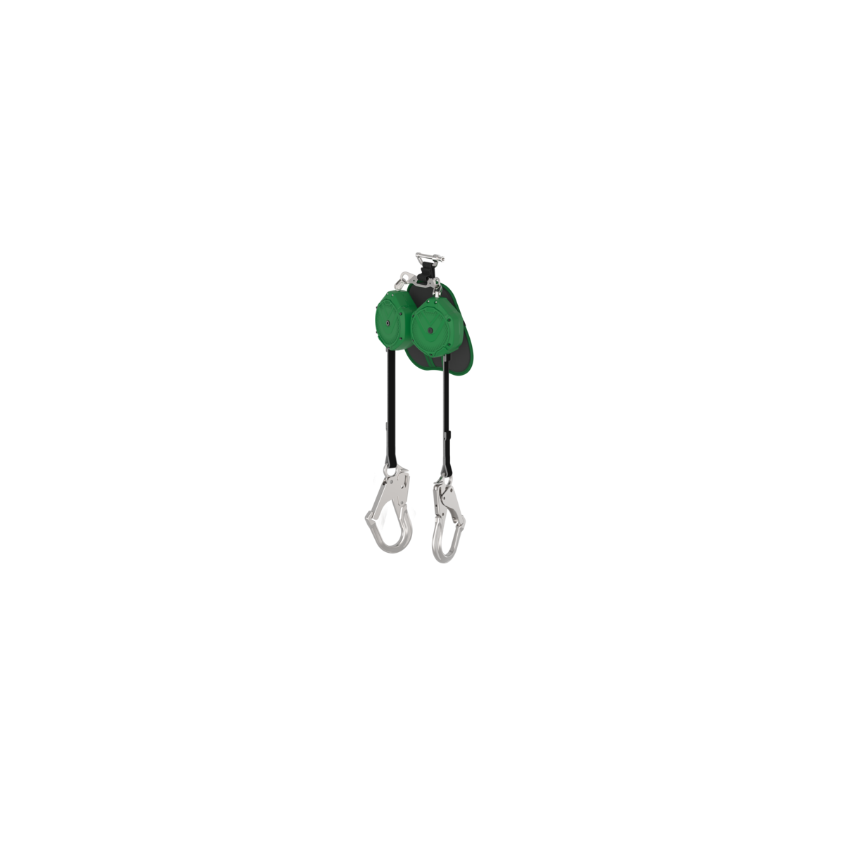 MSA V-SHOCK® EDGE Leading Edge Personal Fall Limiter - V-SHOCK EDGE, Leading Edge PFL, 10', twin-leg, AL36CL Snaphook, twin triple action carabiner (top), ANSI Z359.14