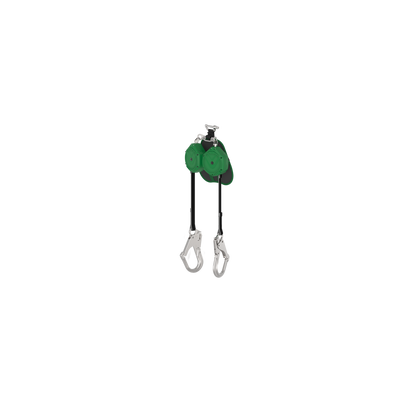 MSA V-SHOCK® EDGE Leading Edge Personal Fall Limiter - V-SHOCK EDGE, Leading Edge PFL, 10', twin-leg, AL36CL Snaphook, twin triple action carabiner (top), ANSI Z359.14