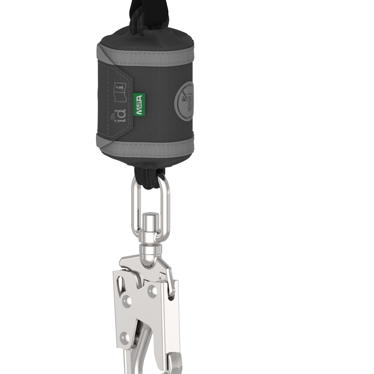 MSA V-SHOCK® Personal Fall Limiter - V-SHOCK PFL, 6', single-leg, 36CS swivel snaphook, steel carabiner (top), ANSI Z359.14