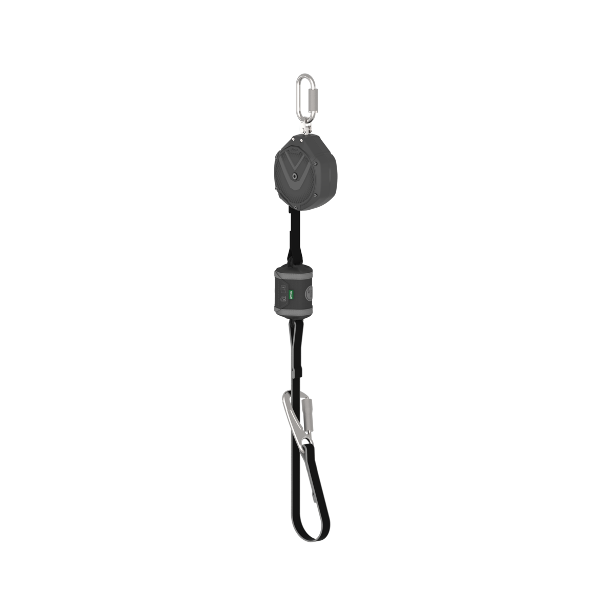 MSA V-SHOCK® Personal Fall Limiter - V-SHOCK PFL, 10', single-leg, tie-back, FP5K snaphook, steel carabiner (top), OSHA