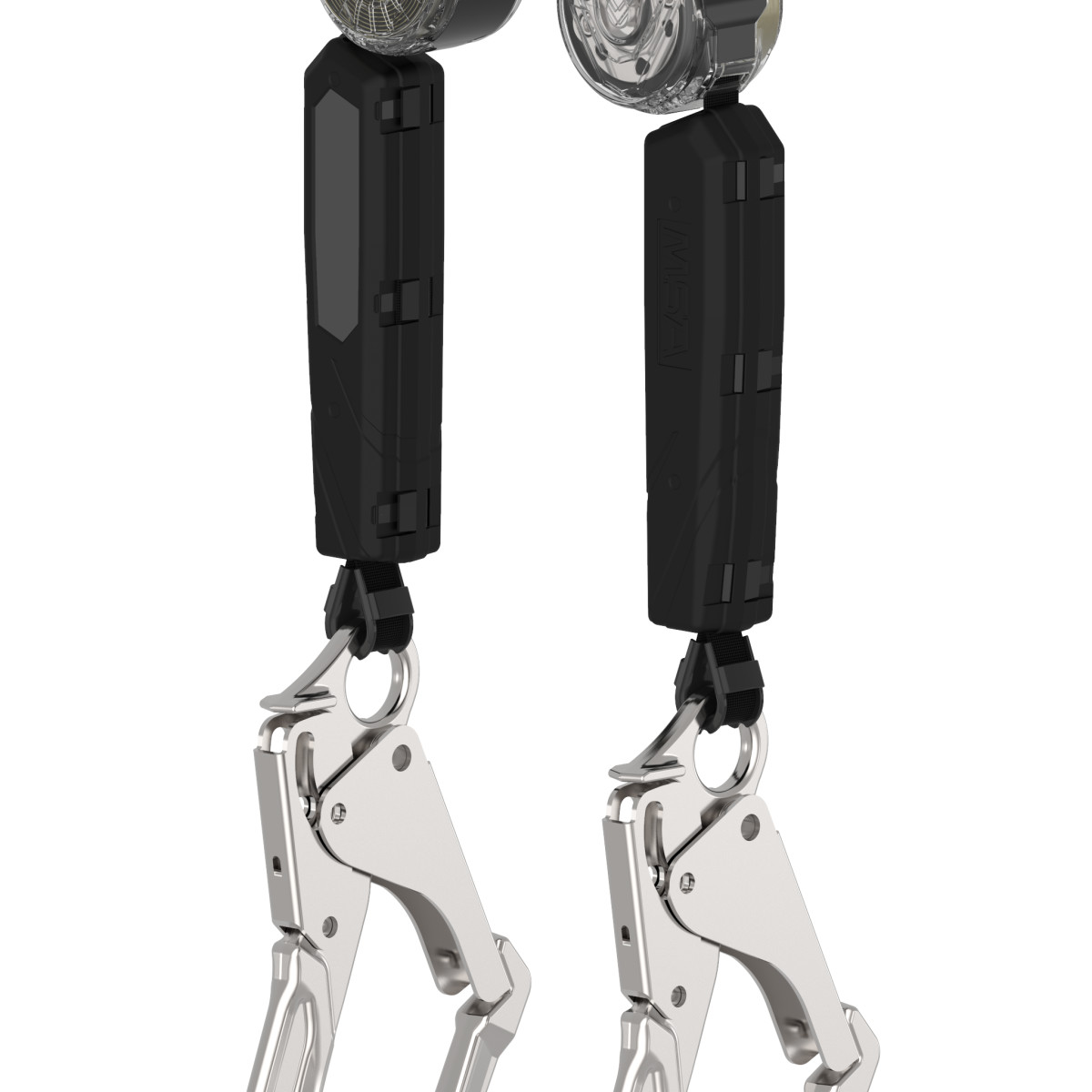 MSA V-TEC™ Personal Fall Limiter-Web - V-TEC WEB PFL, 6', twin-leg, AL36CL aluminum small swivel snaphook, twin link aluminum triple action carabiner