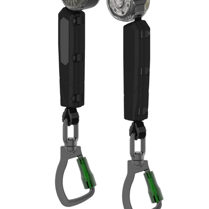 MSA V-TEC™ Personal Fall Limiter-Web - V-TEC WEB PFL, 6', twin-leg, aluminum triple action carabiner, twin link aluminum triple action carabiner