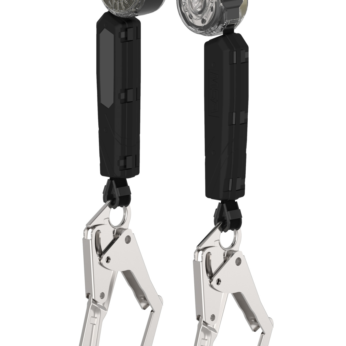 MSA V-TEC™ Personal Fall Limiter-Web - V-TEC WEB PFL, 6', twin-leg, 36CL small snaphook, twin link aluminum triple action carabiner (top)