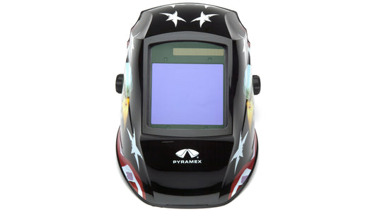 Pyramex WHAM30 Series Auto Darkening Helmet Welding Helmets 9-13 American Eagle model WHAM3030AE