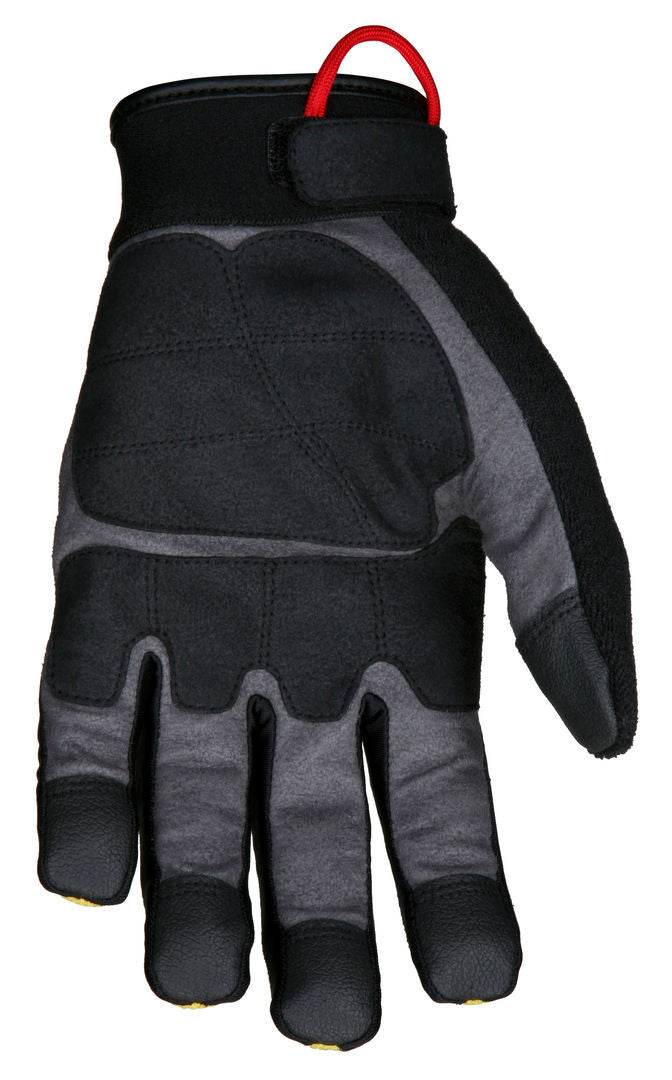 ForceFlex Multi-Task Mechanics Gloves, Synthetic Leather Palm, TPR Metacarpal Protection, Hi-Vis Yellow