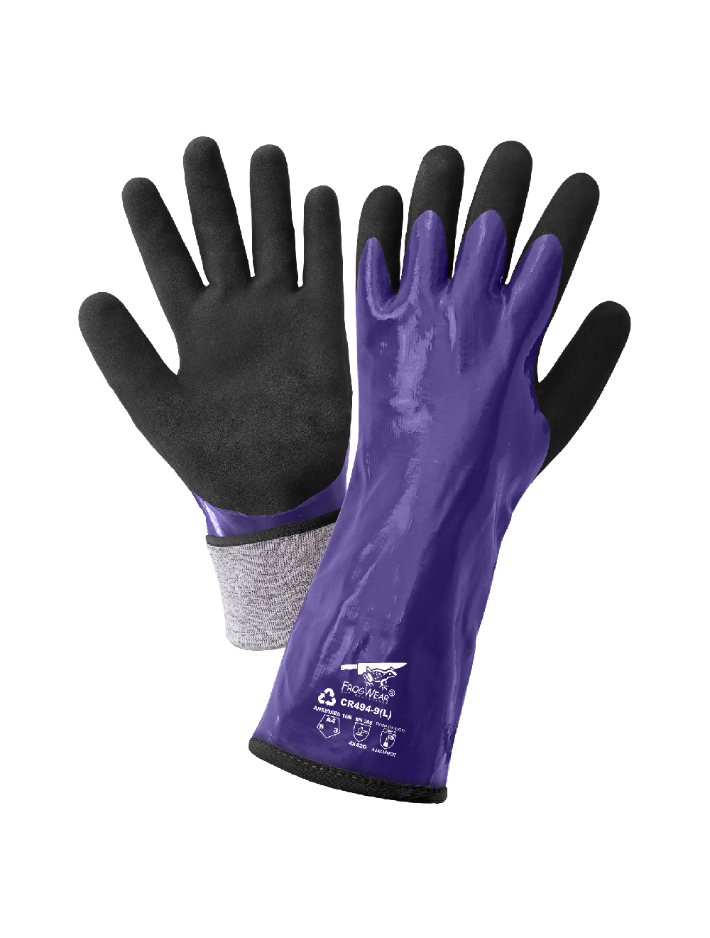 FrogWear® - CR494 - Chemical Handling Gloves - cut level A4 - black