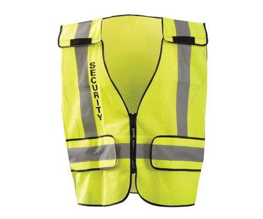 Occunomix Mesh Public Safety Breakaway Vest W/Dor Security Hi-Vis Safety Vests Yellow R model LUX-PSSE-DOR-R