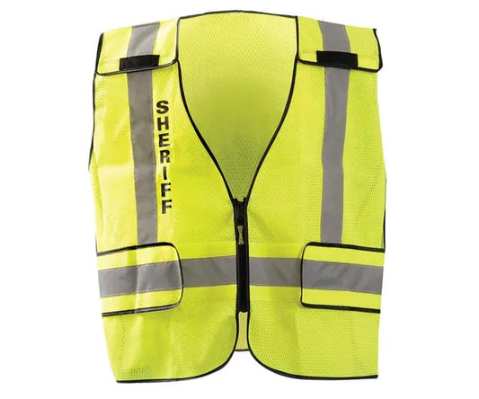 Occunomix Mesh Public Safety Breakaway Vest W/Dor Sheriff Hi-Vis Safety Vests Yellow R model LUX-PSS-DOR-R