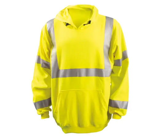 Occunomix Flame Resistant Dual Certified Pullover Hoodie Flame Resistant Safety Apparel Yellow S model FR-SM2213-YS