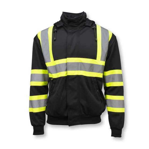 Radians SW01X-1 High Neck Zip Front X-Back Hooded Sweatshirt