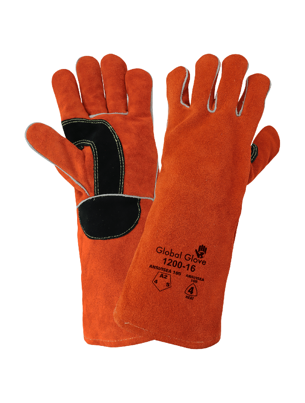 Global Glove - 1200 - Leather Welding Gloves - cut level A2 - red