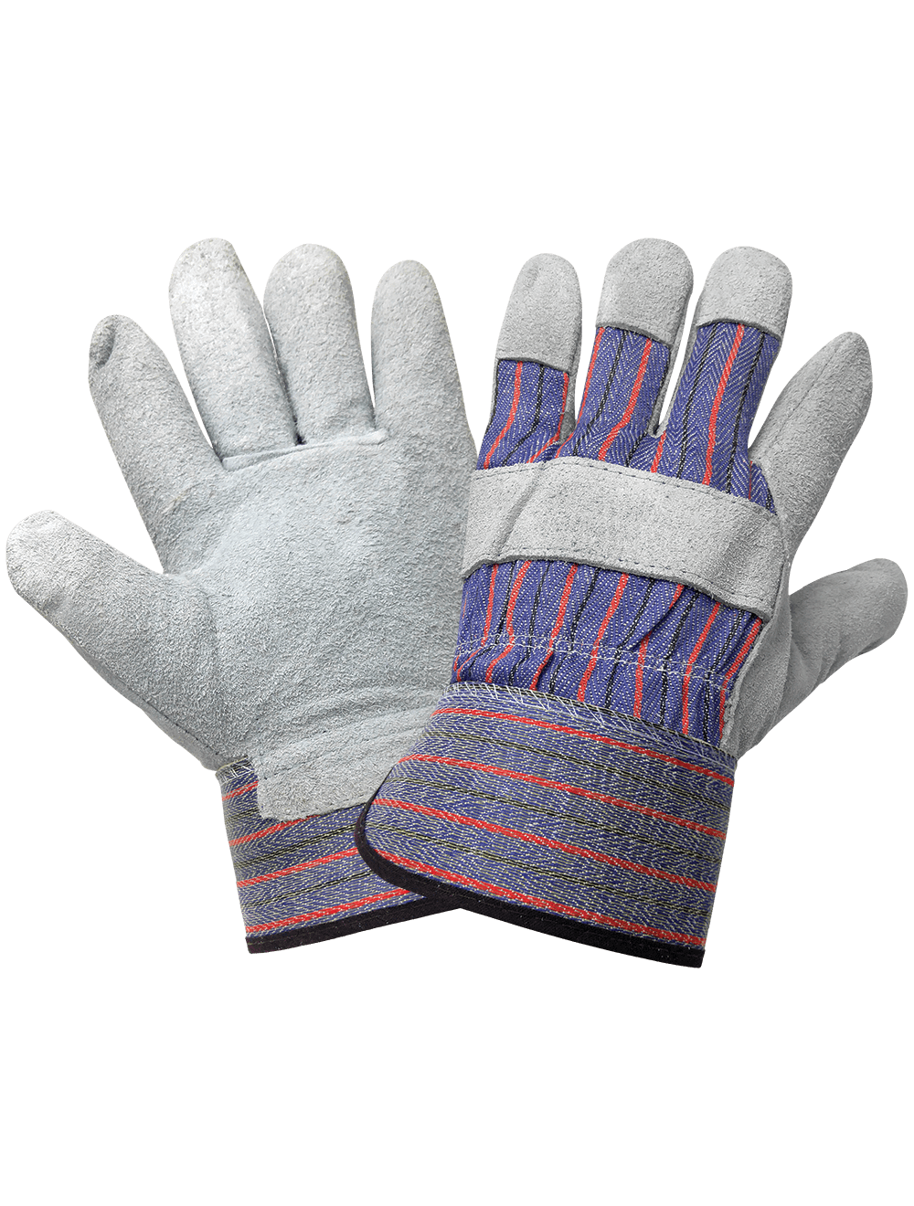 Global Glove - 2300-LT - Leather Palm Gloves - rubber coating - red