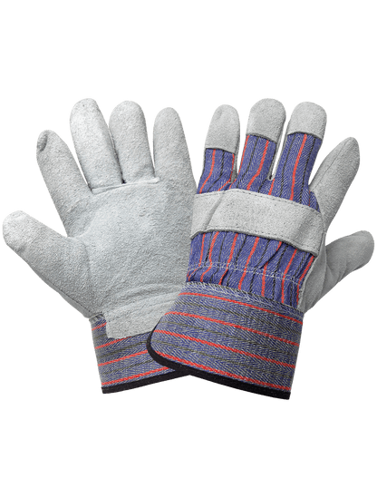 Global Glove - 2300-LT - Leather Palm Gloves - rubber coating - red