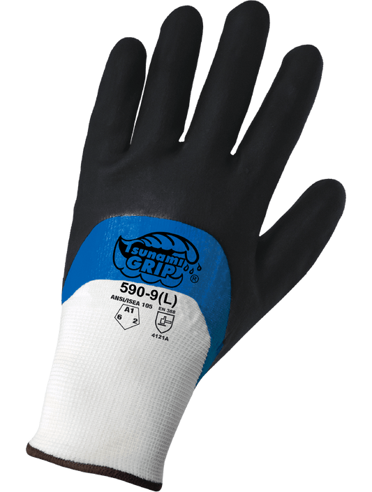 Tsunami 590 Chemical Handling Gloves - nitrile - tan