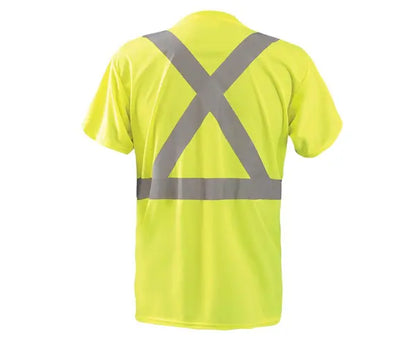 Short Sleeve Wicking Birdseye X-Back T-Shirt W/Pocket