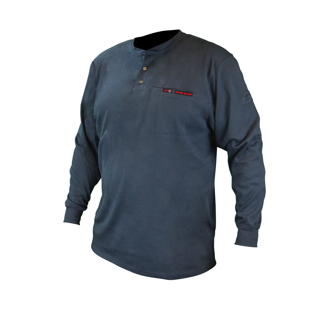 Radians FRS-002 - VolCore® Long Sleeve Cotton Henley FR Shirt - Navy