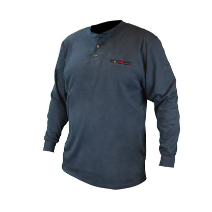 Radians FRS-002 - VolCore® Long Sleeve Cotton Henley FR Shirt - Navy
