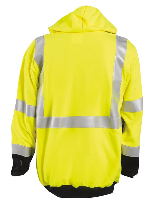 Flame Resistant Dual Certified Full-Zip Navy Bottom Hoodie