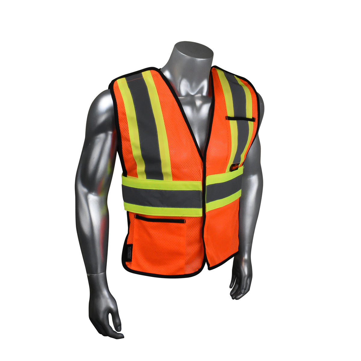 Radians SV010X-1 - Economy Break Away Vest X-Back - Hi Vis Green - Hi-Vis Orange