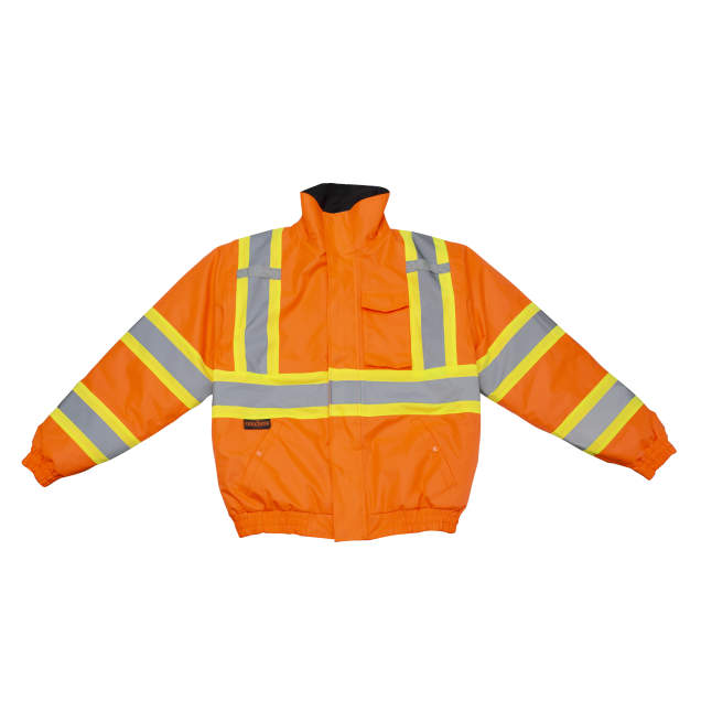 Radians SJ11QX-3 Class 3 X-Back Quilted Bomber Jacket with Hood