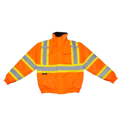 Radians SJ11QX-3 Class 3 X-Back Quilted Bomber Jacket with Hood