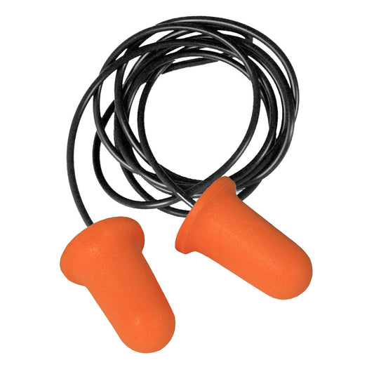 DEWALT DPG65TC2 - DPG65 Bell Shape Disposable Foam Earplugs - Corded - 2 Pair Blister Pack with Carry Case - Black / Orange