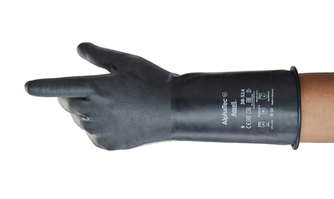 Ansell AlphaTec 38-514 butyl chemical-resistant glove