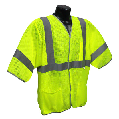 Radwear USA LHV-5ANSI-C3-PC - 5ANSI Class 3 Economy 3.5oz Mesh Vest - Hi-Vis Green