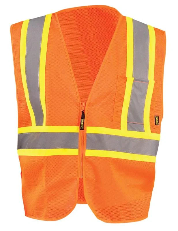 Mesh Two-Tone Vest W/Zipper