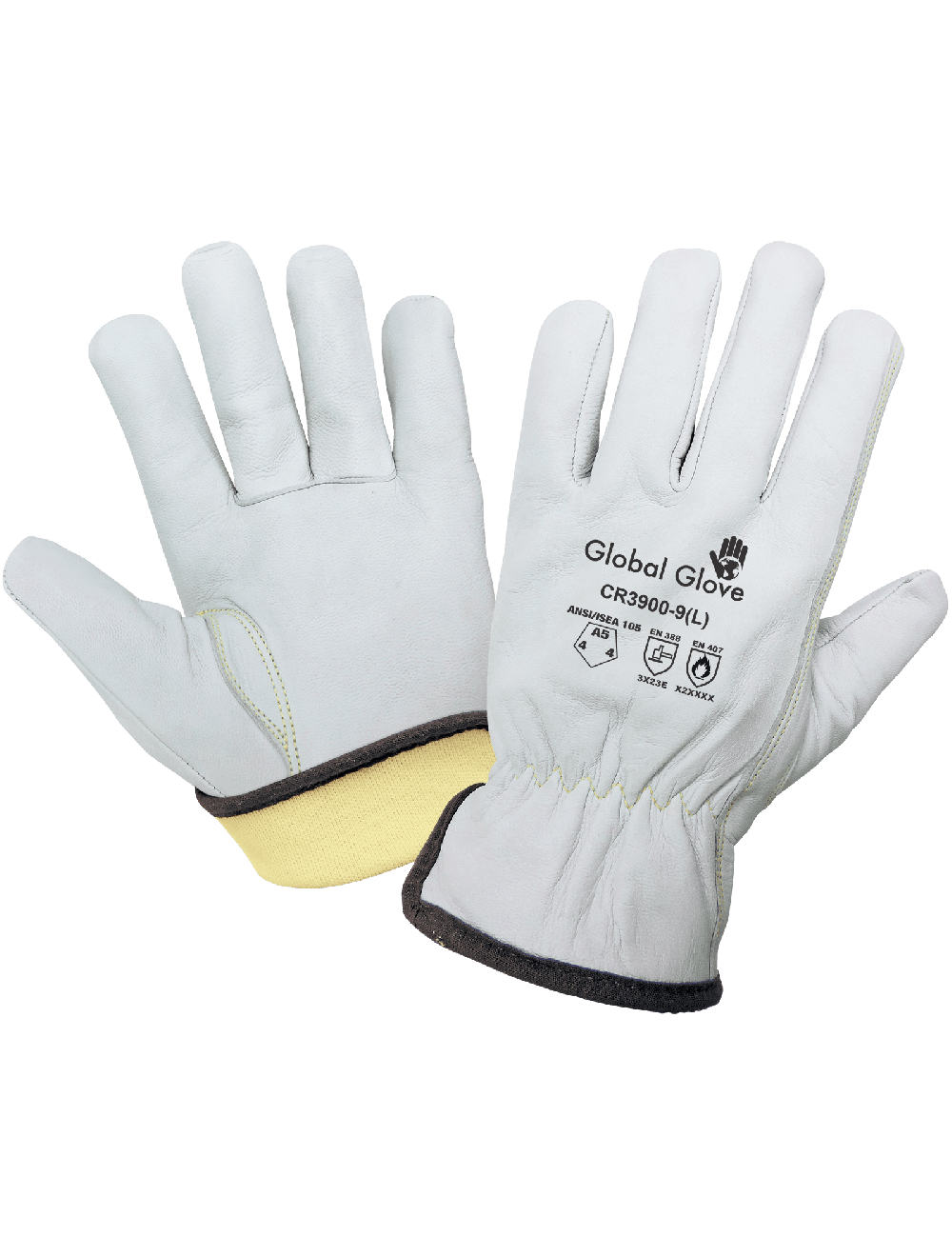 Cut and Heat Resistant Grain Goatskin Drivers Gloves with Aralene® - CR3900 - Leather Gloves - cut level A5 - red