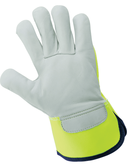 Global Glove - 1100GHV - Leather Palm Gloves - green