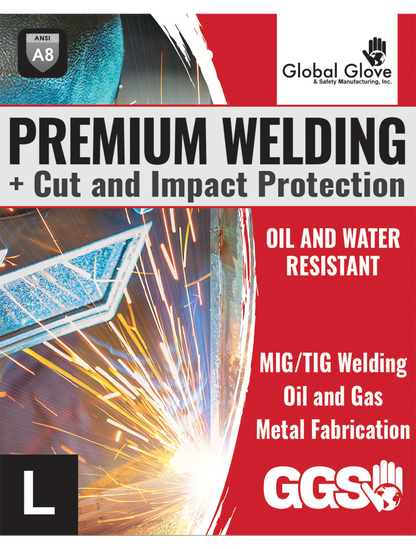 Global Glove - CIA200MTG - MIG/TIG Welding Gloves - cut level A8 - black