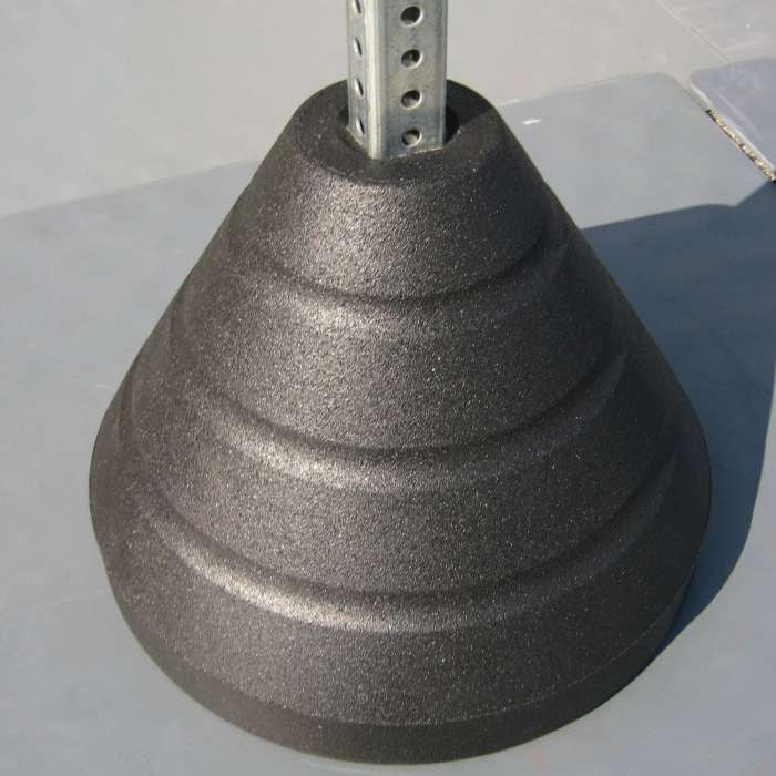 ZING Sign Base, 72 Lb With 5 Ft. Galvanized, Perforated Steel Square Post - official Zing product image 1
