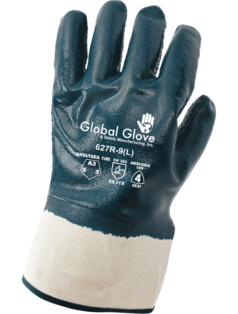 Premium 627R Chemical Handling Gloves - cut level A3