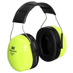 3M PELTOR Optime 105 Earmuffs H10A HV, Over-the-Head, High Visibility