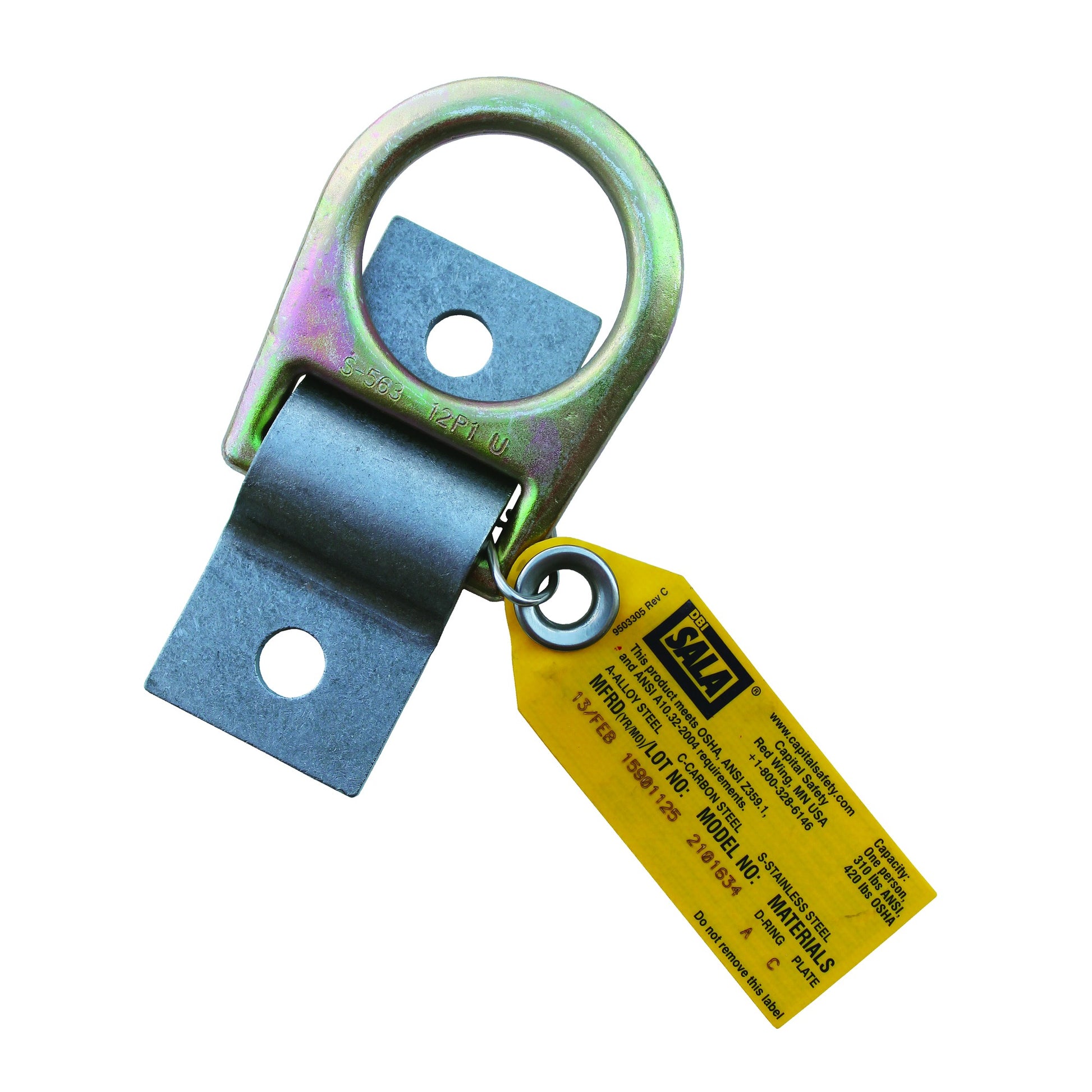 3M DBI-SALA Plate Anchor 2101634 Rawsteel Plate Zinc Plated - 2101634