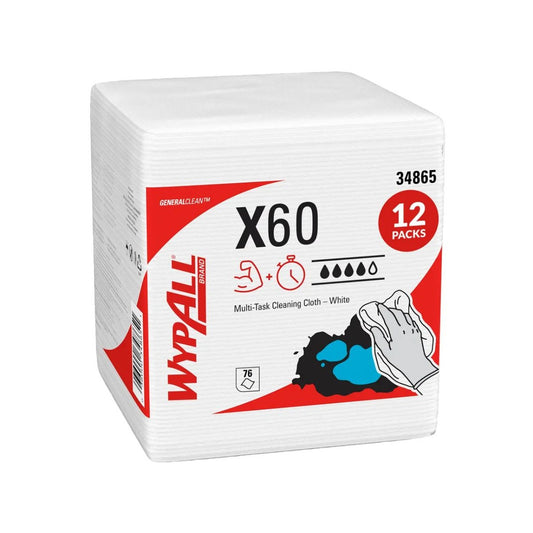 Kimberly-Clark Professional WypAll X60 Teri Wiper 13"X13.5"White 76 / Roll - Kimberly-Clark Professional