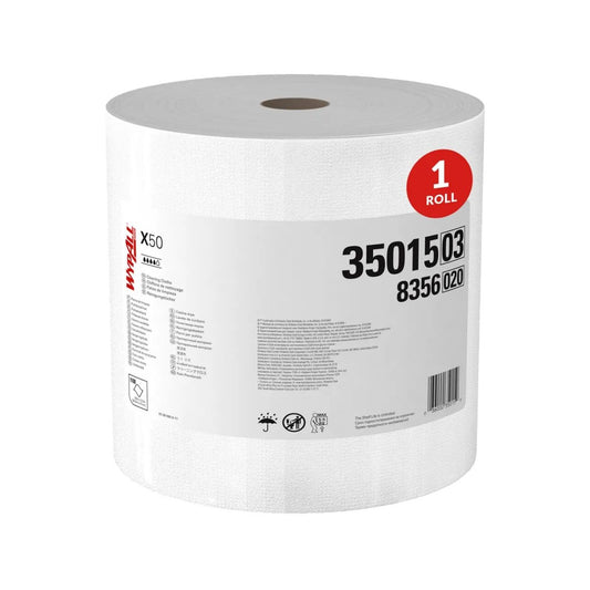 WypAll White WypAll X50 Wiper 9.8"X13.4" (Roll / 1100 Sh) - WypAll
