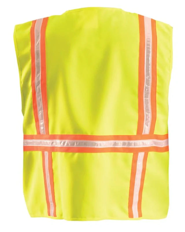 Solid Two-Tone Surveyor Vest W/Zipper