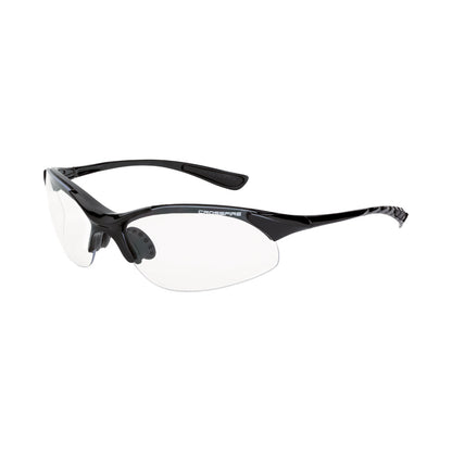 Crossfire XCBR - Premium Safety Eyewear - Crystal Black Frame - Indoor/Outdoor Lens - Shiny Black / Clear