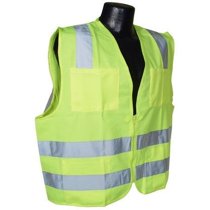 Radians SV8-SOLID - SV8 Standard Type R Class 2 Solid Safety Vest - Hi-Vis Green