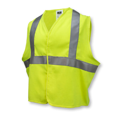 Radians SV92-M - Basic Modacrylic FR Class 2 Solid Safety Vest - Hi-Vis Green