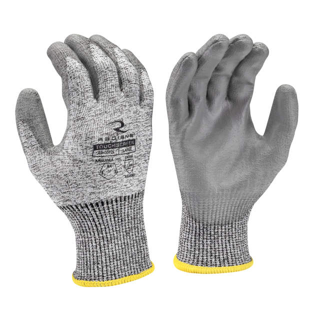 Radians RWG572 HPPE/Polyester Shell A4 Cut Level Polyurethane Palm Dip Gloves
