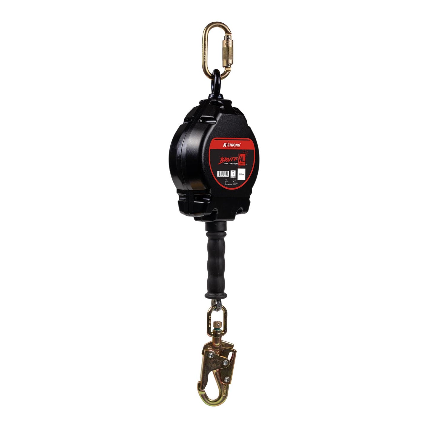 KStrong® BRUTE-AL™ 30 ft. Aluminum Housing Cable SRL with Snap Hook. Includes Installation Carabiner and Tagline (ANSI).