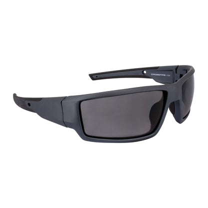 Crossfire CUMULUS - Premium Safety Eyewear - Aluminum Gray Frame - Amber Lens - Aluminum Gray / Smoke