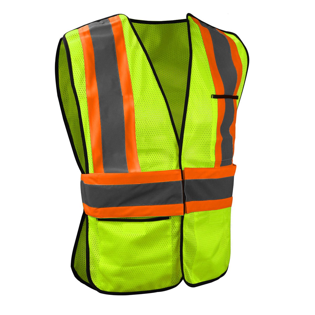 Radians SV010X-1 - Economy Break Away Vest X-Back - Hi Vis Green - Hi-Vis Green