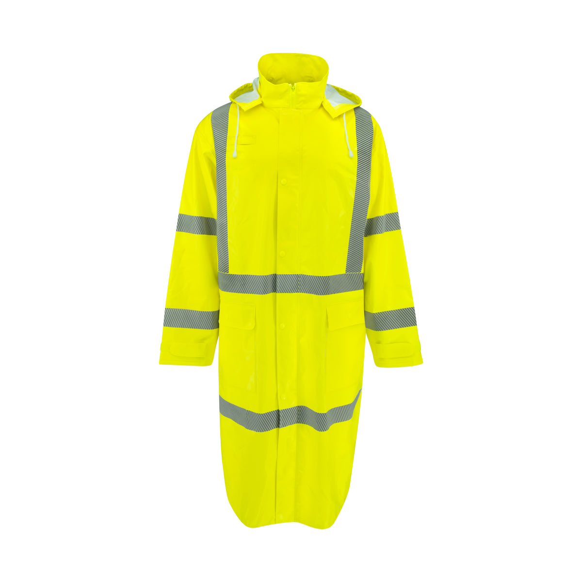 Radians RW08C - Class 3 Self-Extinguishing Raincoat - Lime - additional view